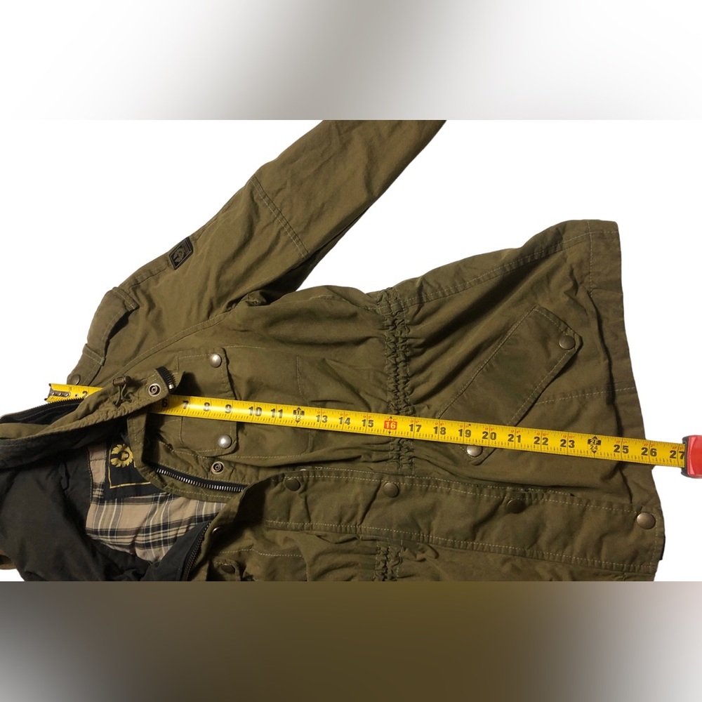 BELSTAFF SANDOWN LADIES JACKET Military Green Size 44 Italian Sz Medium NWOT - Picture 11 of 16